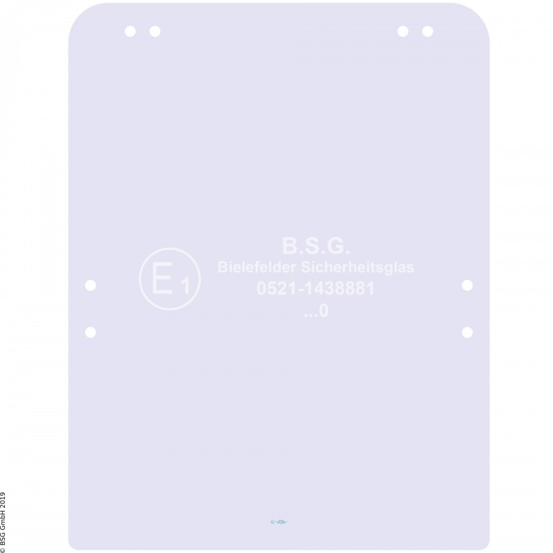 A00 - Frontscheibe Orenstein & Koppel (O&K) BaggerRH 4 - 9, MH 4 - 6, City, Plus (Serie III, PMS Fahrerhaus)) Frontscheibe oben