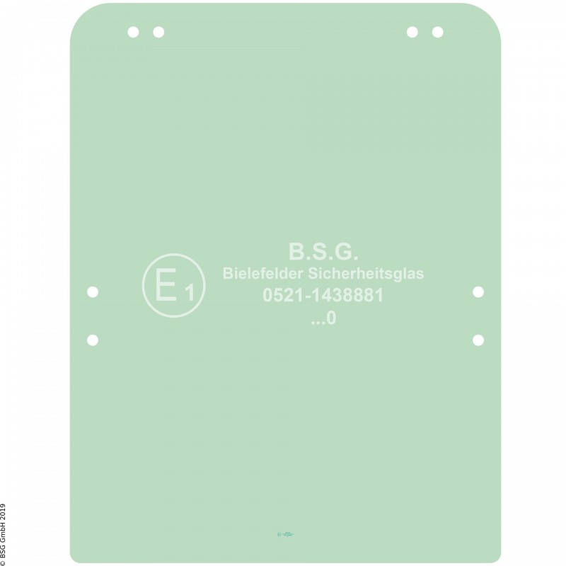 A00 - Frontscheibe Orenstein & Koppel (O&K) BaggerRH 4 - 9, MH 4 - 6, City, Plus (Serie III, PMS Fahrerhaus)) Frontscheibe oben