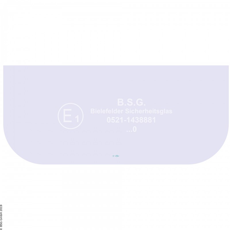 A00 - Frontscheibe Orenstein & Koppel (O&K) BaggerRH 4 - 9, MH 4 - 6, City, Plus (Serie III, PMS Fahrerhaus)) Frontscheibe unten