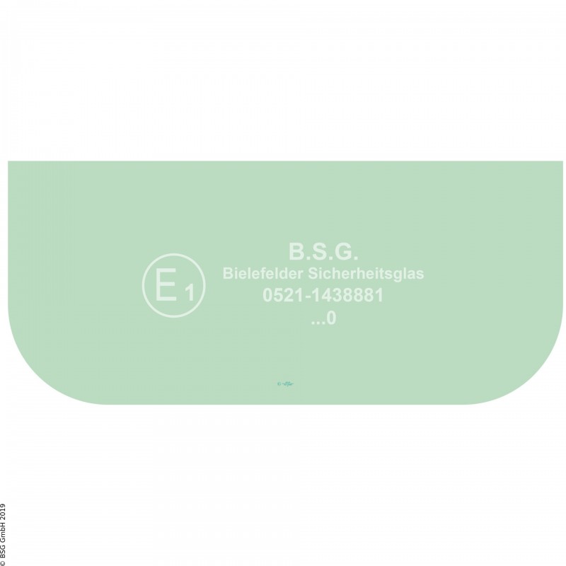 A00 - Frontscheibe Orenstein & Koppel (O&K) BaggerRH 4 - 9, MH 4 - 6, City, Plus (Serie III, PMS Fahrerhaus)) Frontscheibe unten