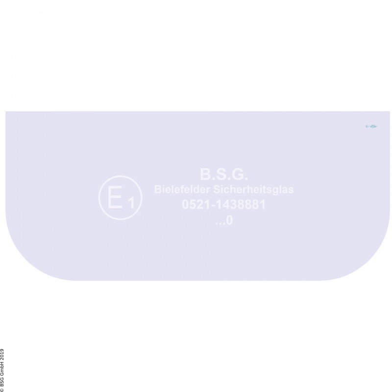 A00 - Frontscheibe Orenstein & Koppel (O&K) BaggerRH 4 - 25, MH 4 - 6, City, Plus (Serie IV, PMS-B Fahrerhaus) Frontscheibe unten