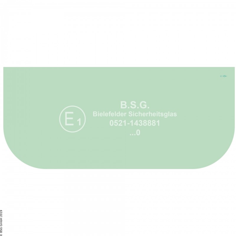 A00 - Frontscheibe Orenstein & Koppel (O&K) BaggerRH 4 - 25, MH 4 - 6, City, Plus (Serie IV, PMS-B Fahrerhaus) Frontscheibe unten