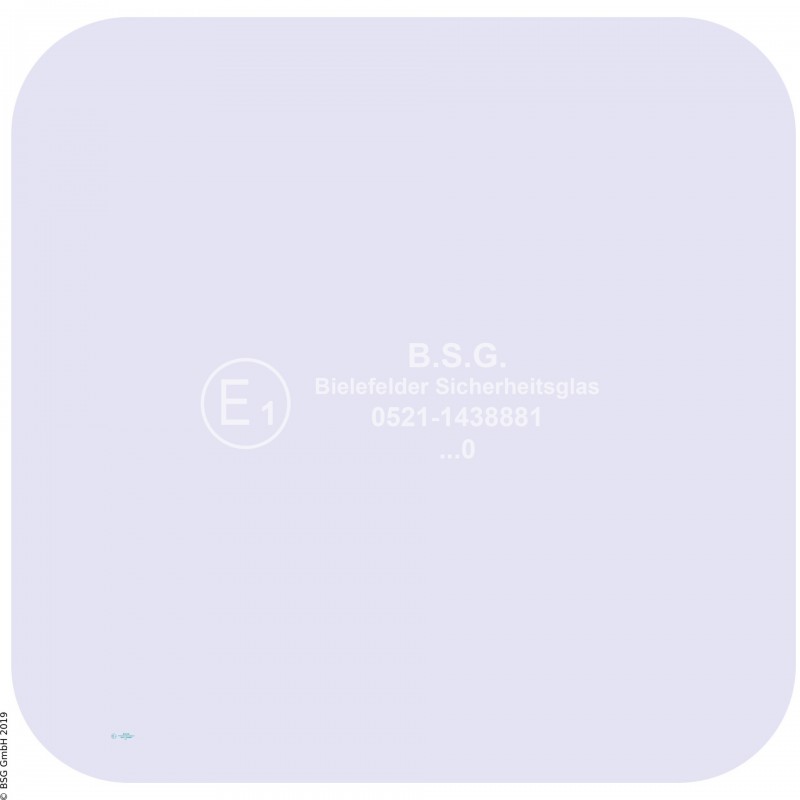 B00 - Heckscheibe Orenstein & Koppel (O&K) BaggerRH 4 - 25, MH 4 - 6, City, Plus (Serie IV, PMS-B Fahrerhaus) Heckscheibe