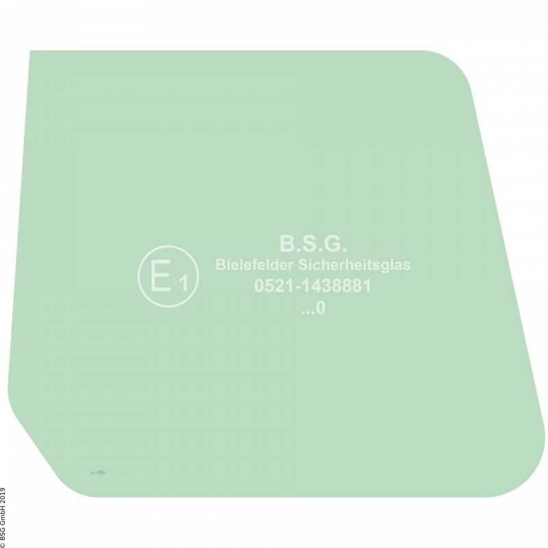 R00 - Seitenscheibe rechts Orenstein & Koppel (O&K) BaggerRH 4 - 25, MH 4 - 6, City, Plus (Serie IV, PMS-B Fahrerhaus) Seitenscheibe rechts