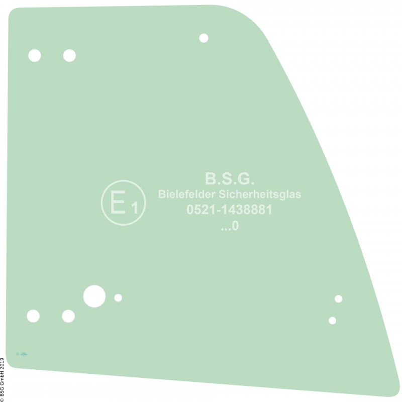 R00 - Seitenscheibe rechts Komatsu Radlader (auch Kettenlader)WA 65, 70, 90, 100M Serie 5 Seitenscheibe rechts ausstellbar
