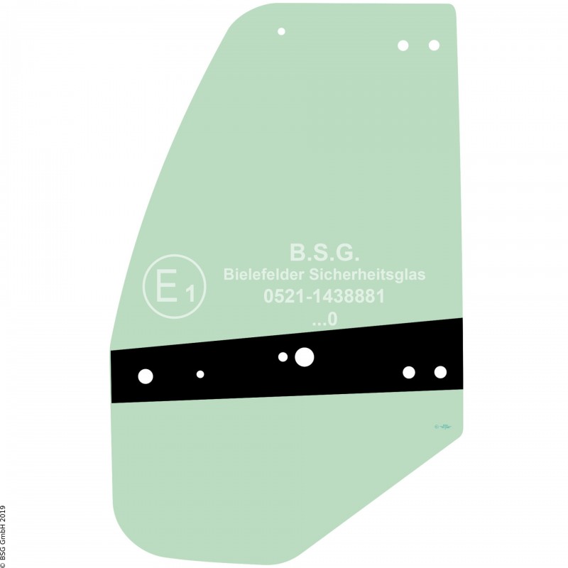 FD0 - Türscheibe Komatsu Radlader (auch Kettenlader)WA 70 Serie 7 Türscheibe links einteilig