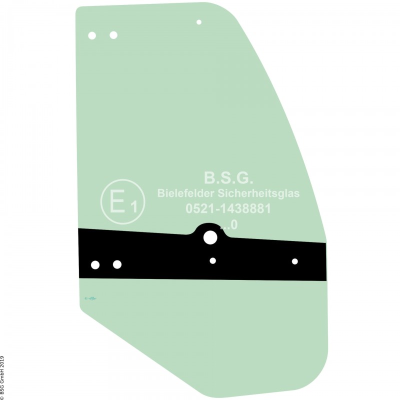 FD0 - Türscheibe Komatsu Radlader (auch Kettenlader)WA 70 Serie 7 Türscheibe rechts einteilig