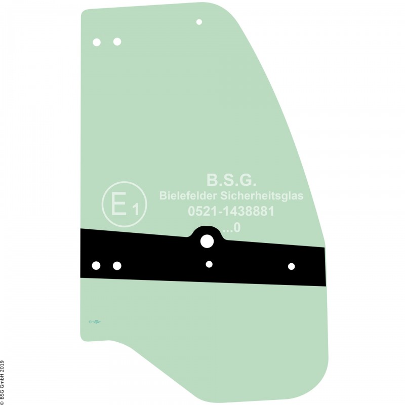 FD0 - Türscheibe Komatsu Radlader (auch Kettenlader)WA 80M, 100M Serie 7 (TIER 4) Türscheibe rechts