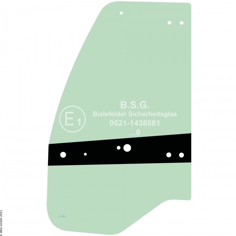 FD0 - Türscheibe Komatsu Radlader (auch Kettenlader)WA 80M, 100M Serie 7 (TIER 4) Türscheibe links