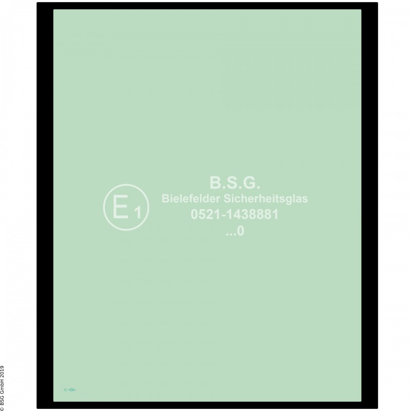 A00 - Frontscheibe Kubota BaggerKX 015-4, 016-4, 018-4, 019-4 Frontscheibe oben