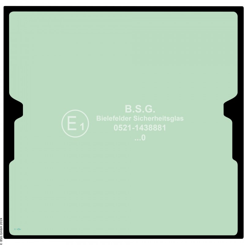 A00 - Frontscheibe Kubota BaggerKX 27-4, 30-4 Frontscheibe oben