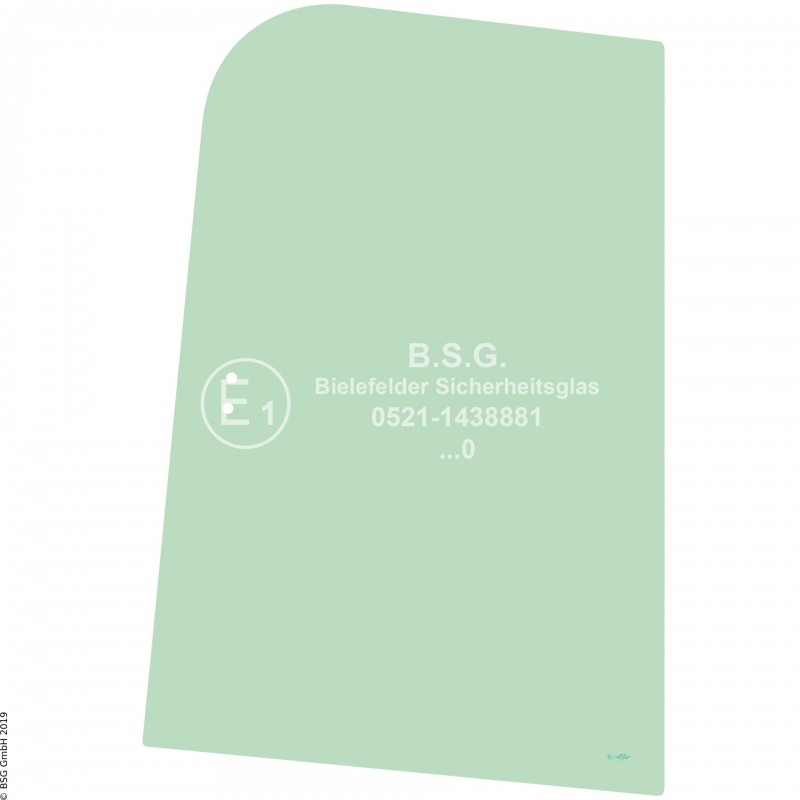 R00 - Seitenscheibe rechts Kubota BaggerKX 27-4, 30-4 Rechte hintere Schiebescheibe