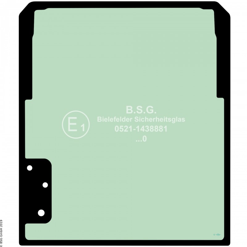 A00 - Frontscheibe Kubota BaggerKX033-4, KX037-4, KX040-4, KX042-4 Frontscheibe oben