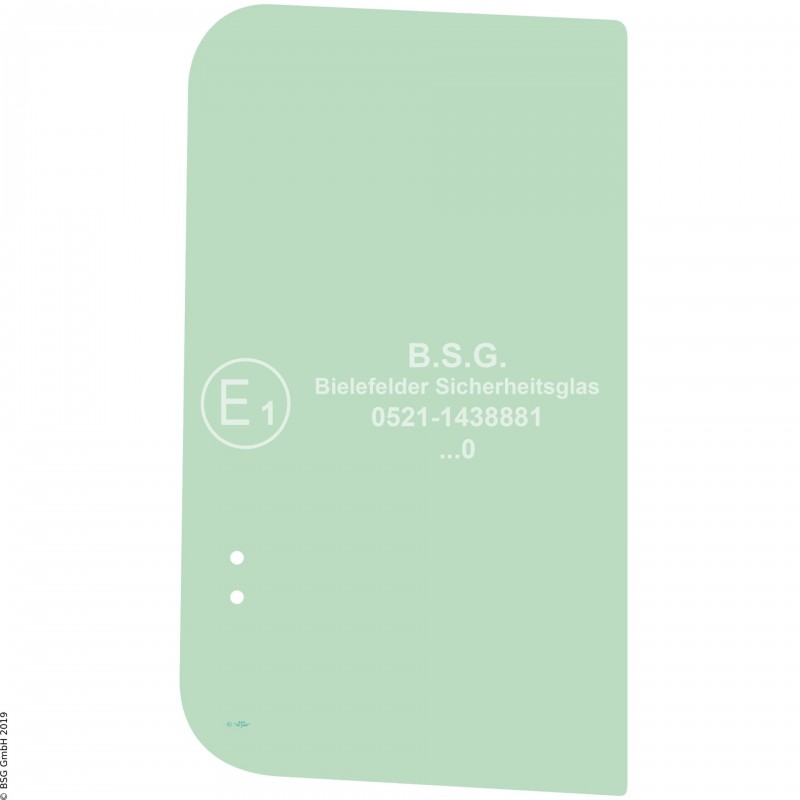 R00 - Seitenscheibe rechts Kubota BaggerKX033-4, KX037-4, KX040-4, KX042-4 Rechte hintere Schiebescheibe