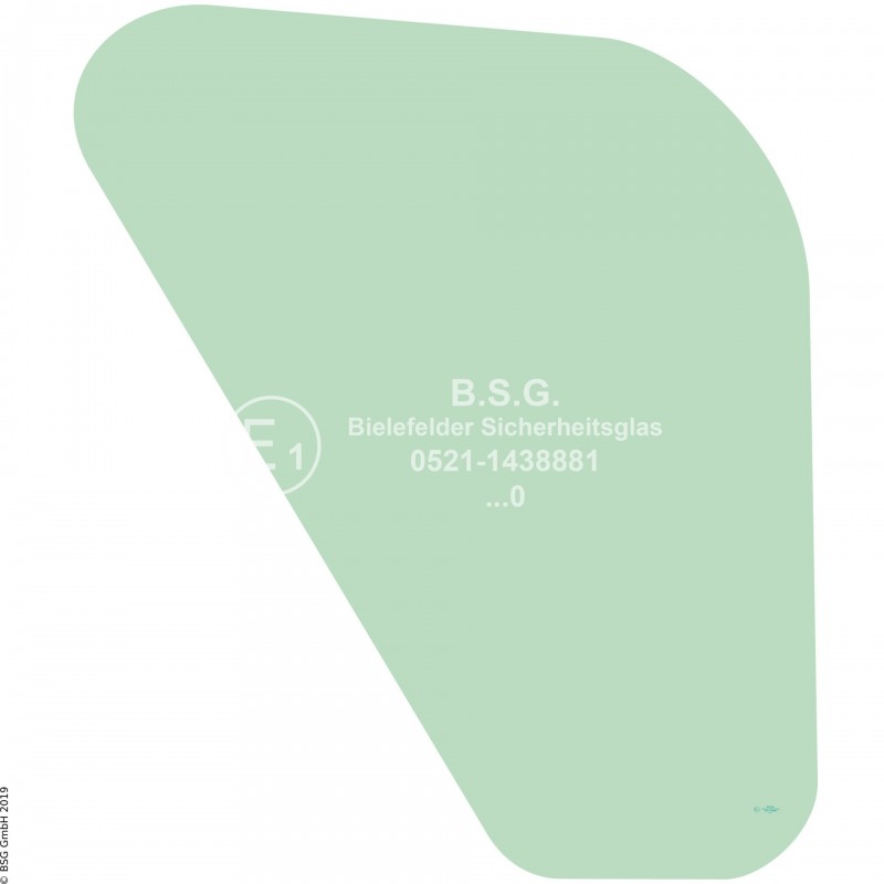 R00 - Seitenscheibe rechts Kubota BaggerKX033-4, KX037-4, KX040-4, KX042-4 Rechte untere Seitenscheibe