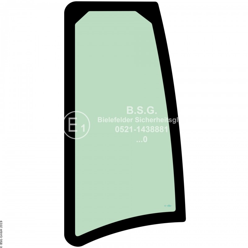 L00 - Seitenscheibe links Kubota BaggerU36-4, U48-4, U55-4 Linke hintere Seitenscheibe