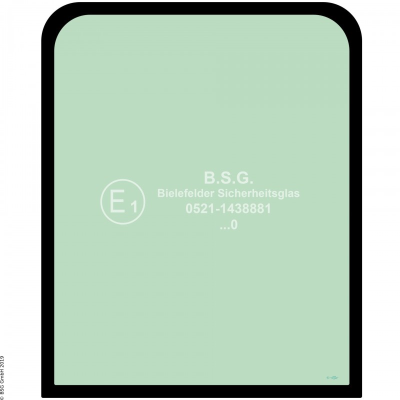 A00 - Frontscheibe JCB BaggerJS(W) + JZ (ab 2012) Frontscheibe oben