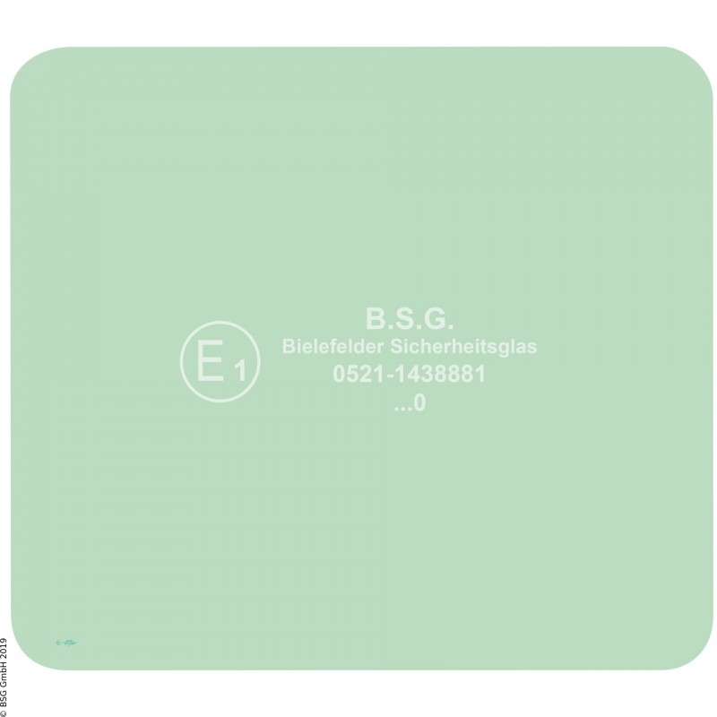 B00 - Heckscheibe JCB BaggerJS(W) + JZ (Euro Cab) Serie 1 (bis 2003) Heckscheibe