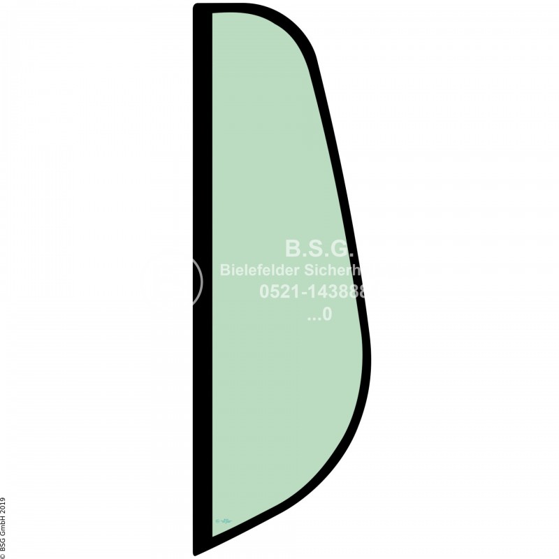 L00 - Seitenscheibe links JCB BaggerJS(W) + JZ (Euro Cab) Serie 1 (bis 2003) Seitenscheibe links hinten