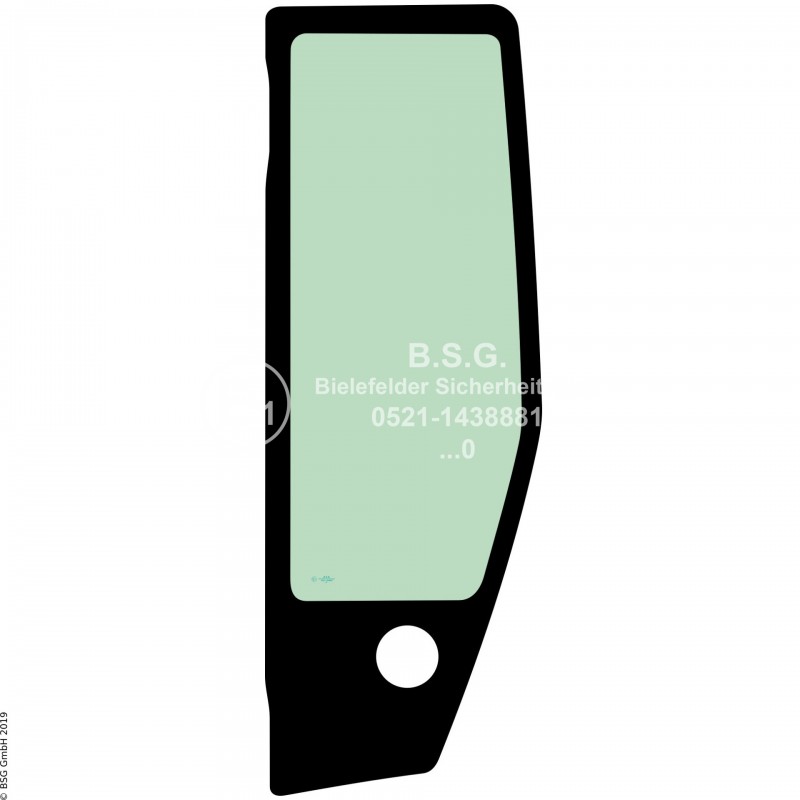 L00 - Seitenscheibe links Takeuchi BaggerTB285, TB290, TB290-2, TB295W Seitenscheibe links hinten