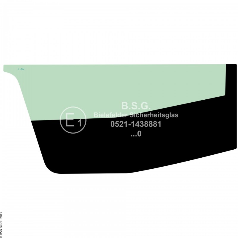FD0 - Türscheibe Fuchs BaggerMHL/RHL 300er Serie ab Bj. 2000 (Fritzmeyer Kabine) Türscheibe unten
