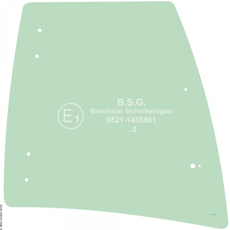 R00 - Seitenscheibe rechts JCB Radlader (auch Kettenlader)406, 407, 409 Seitenscheibe rechts ausstellbar