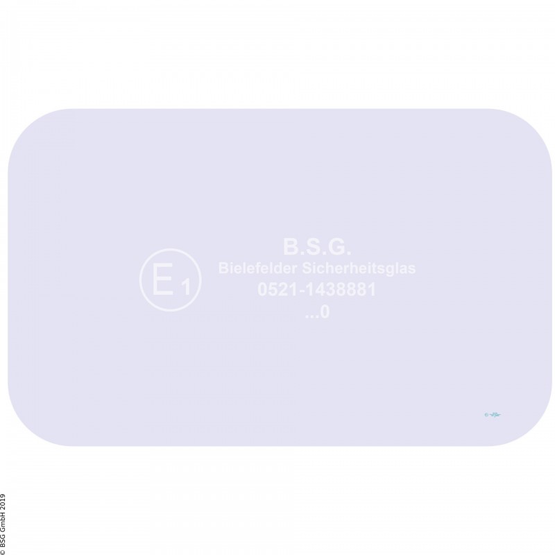 A00 - Frontscheibe Orenstein & Koppel (O&K) BaggerRH 4 - 12, MH 4 - 6 (Wischer links) Frontscheibe unten