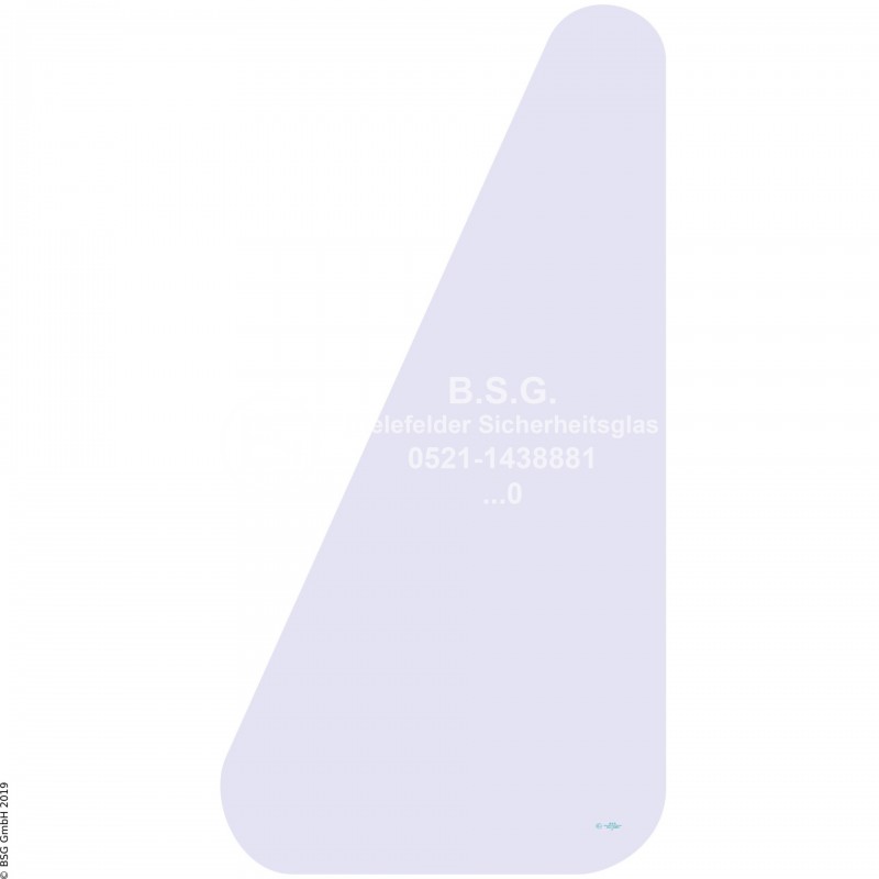 L00 - Seitenscheibe links Orenstein & Koppel (O&K) BaggerRH 4 - 12, MH 4 - 6 (Wischer links) Seitenscheibe re. / li. vorne oben