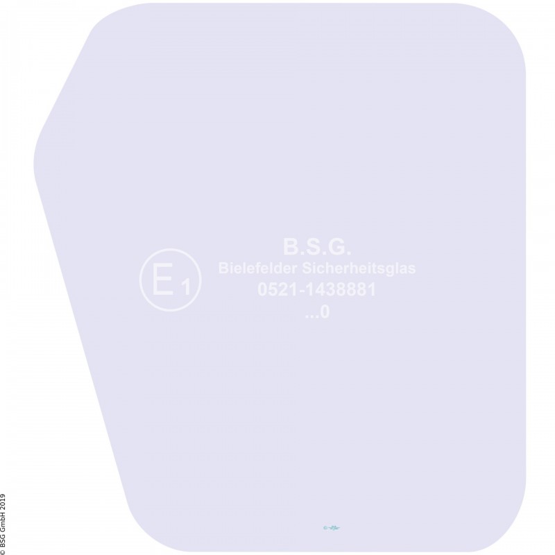 L00 - Seitenscheibe links Orenstein & Koppel (O&K) BaggerRH 4 - 12, MH 4 - 6 (Wischer links) Seitenscheibe re. / li. vorne unten