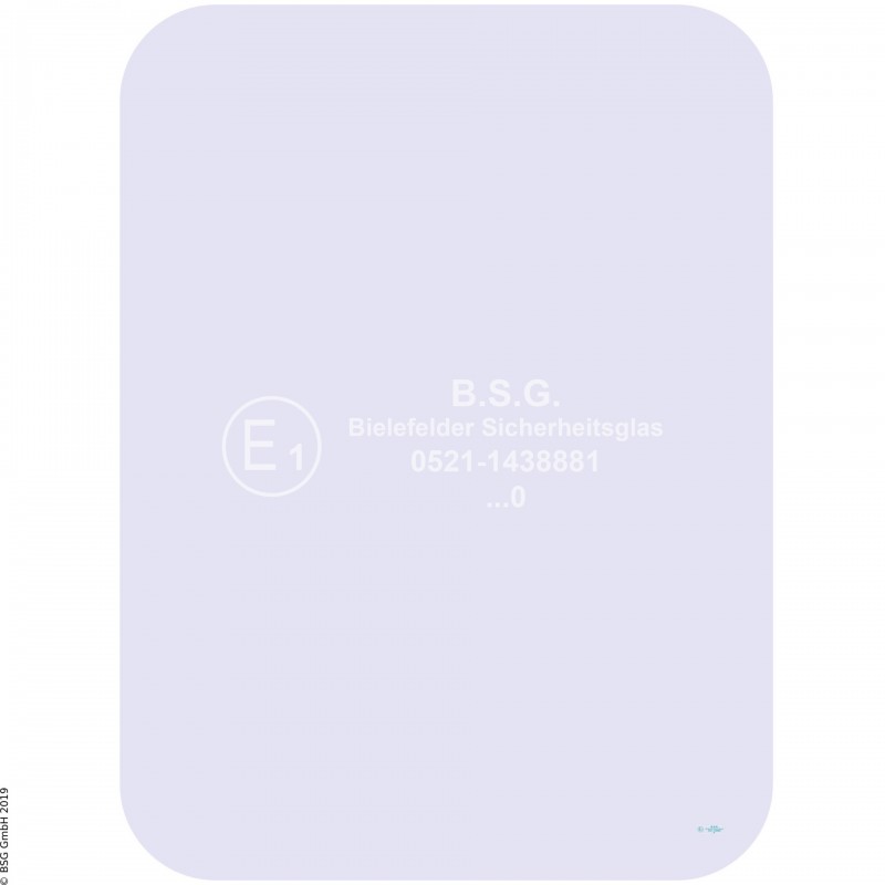 FD0 - Türscheibe Orenstein & Koppel (O&K) BaggerRH 4 - 12, MH 4 - 6 (Wischer links) Türscheibe