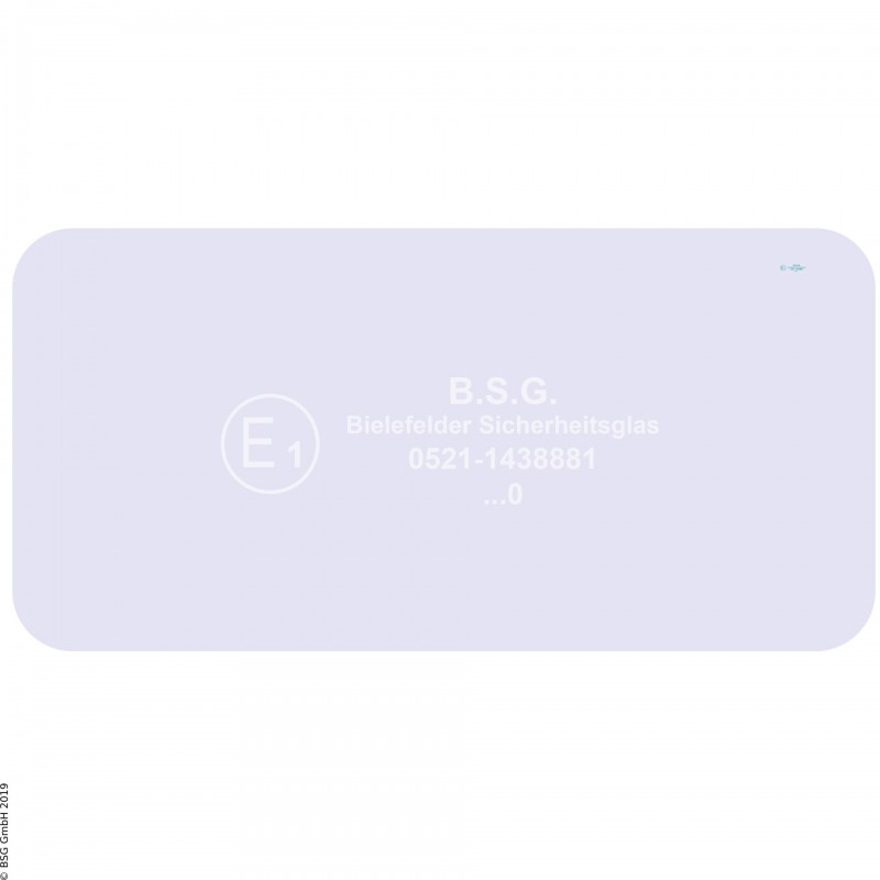 A00 - Frontscheibe Orenstein & Koppel (O&K) BaggerRH 4 - 12, MH 4 - 6 (Wischer links) Frontscheibe unten