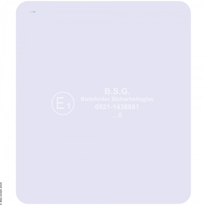 B00 - Heckscheibe Orenstein & Koppel (O&K) BaggerRH 4 - 12, MH 4 - 6 (Wischer links) Heckscheibe