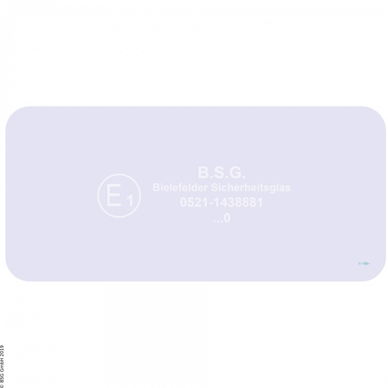 A00 - Frontscheibe Orenstein & Koppel (O&K) BaggerRH 4 - 12, MH 4 - 6 (Wischer links) Frontscheibe unten