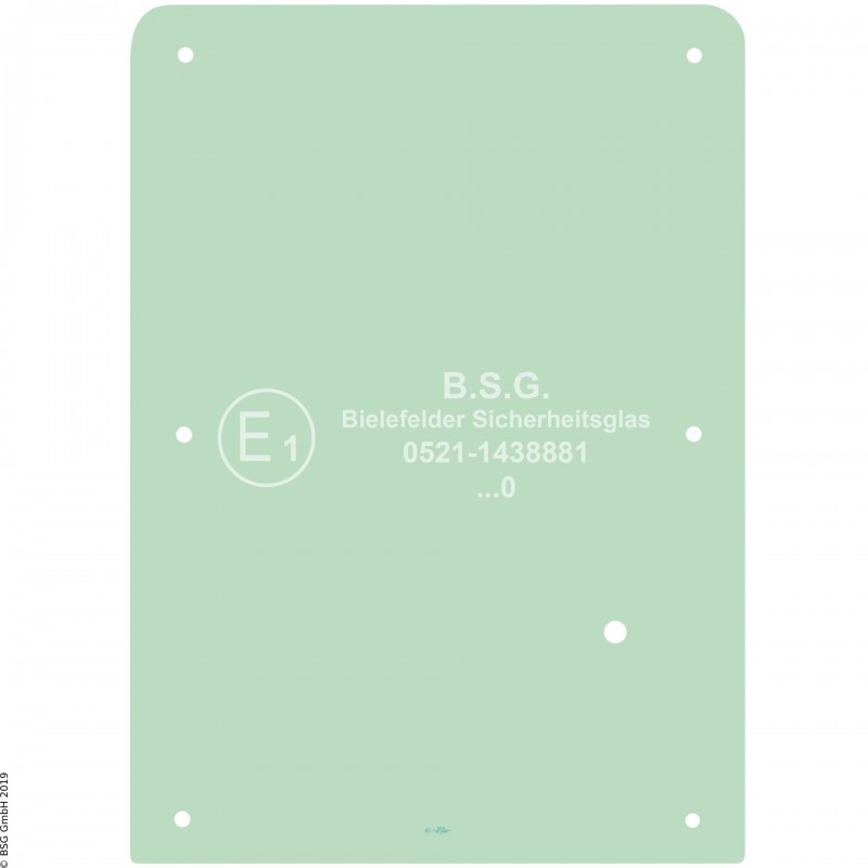 A00 - Frontscheibe Hitachi BaggerEX 27U-3, 35U-3, 40U-3, 50U-3 Frontscheibe oben