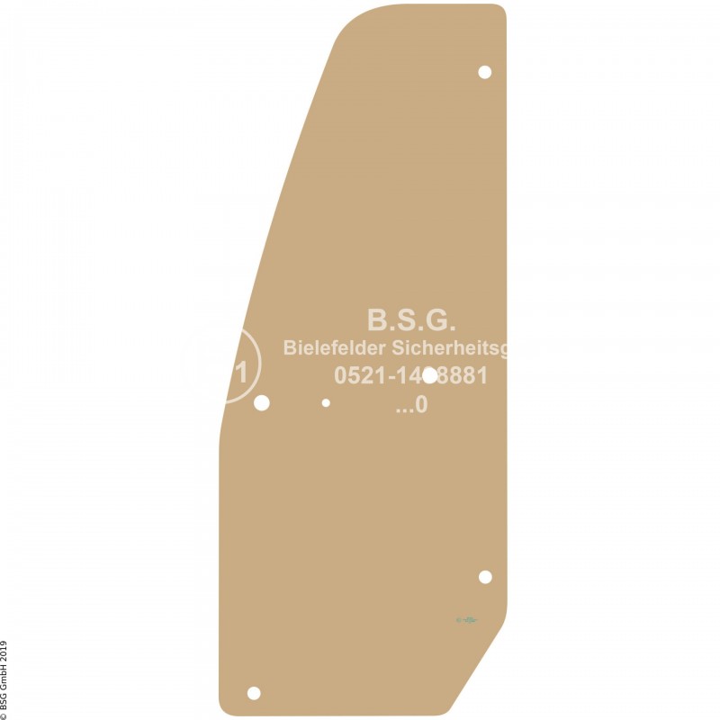 FD0 - Türscheibe Hitachi BaggerEX 12-1 bis 45-1 Türscheibe einteilig (Kabinentyp 1)