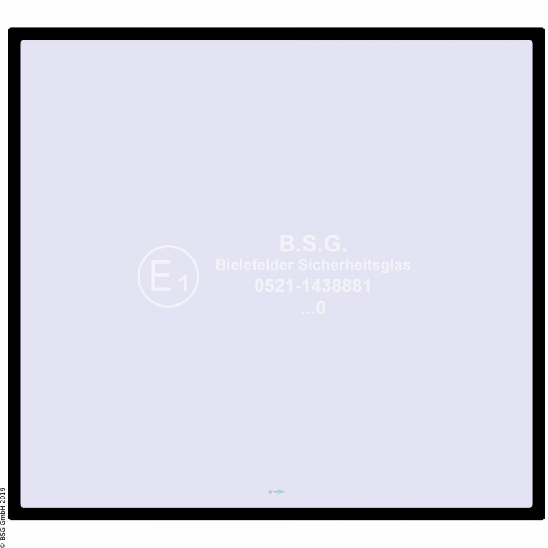 B00 - Heckscheibe Hitachi BaggerEX 15-2, 16-2B, 17-2B, 22-2, 30-2, 35-2, 40-2, 45-2 Heckscheibe