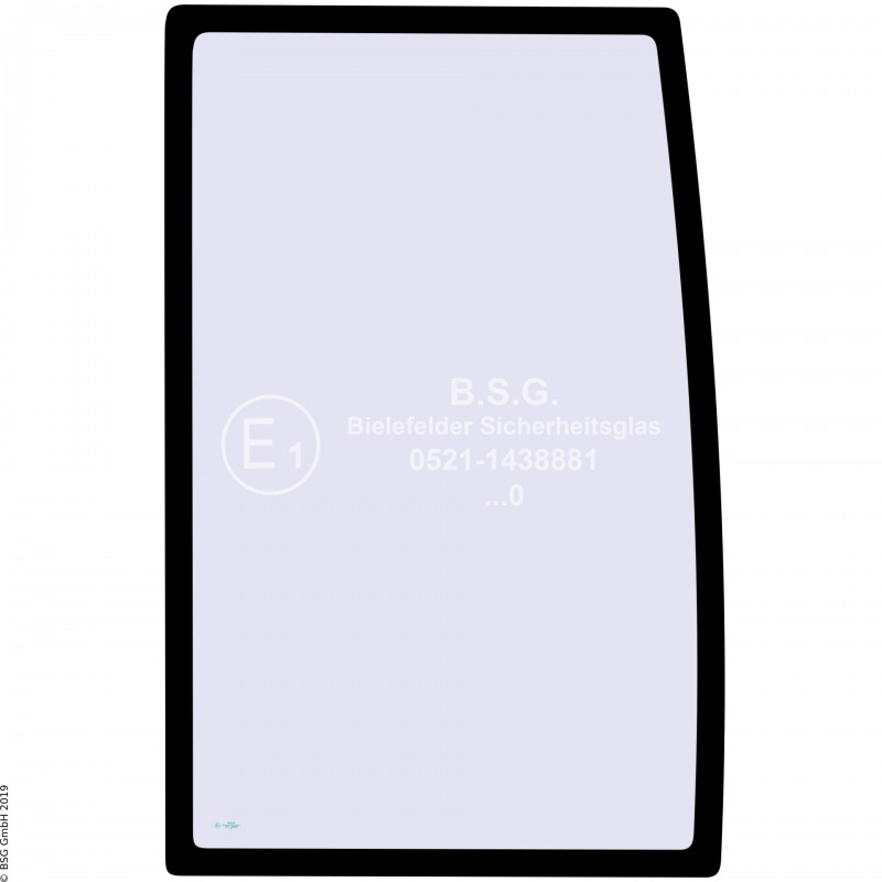 L00 - Seitenscheibe links Hitachi BaggerEX 15-2, 16-2B, 17-2B, 22-2, 30-2, 35-2, 40-2, 45-2 Seitenscheibe links hinten (507mm breit)