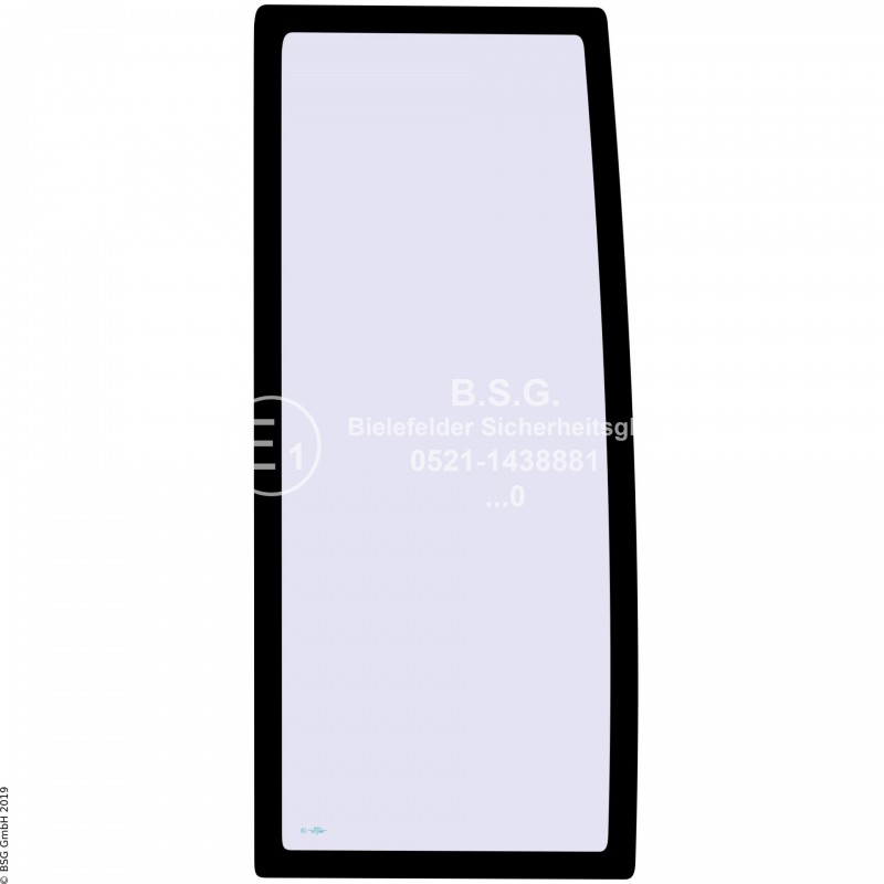 L00 - Seitenscheibe links Hitachi BaggerEX 15-2, 16-2B, 17-2B, 22-2, 30-2, 35-2, 40-2, 45-2 Seitenscheibe links hinten (344mm breit)