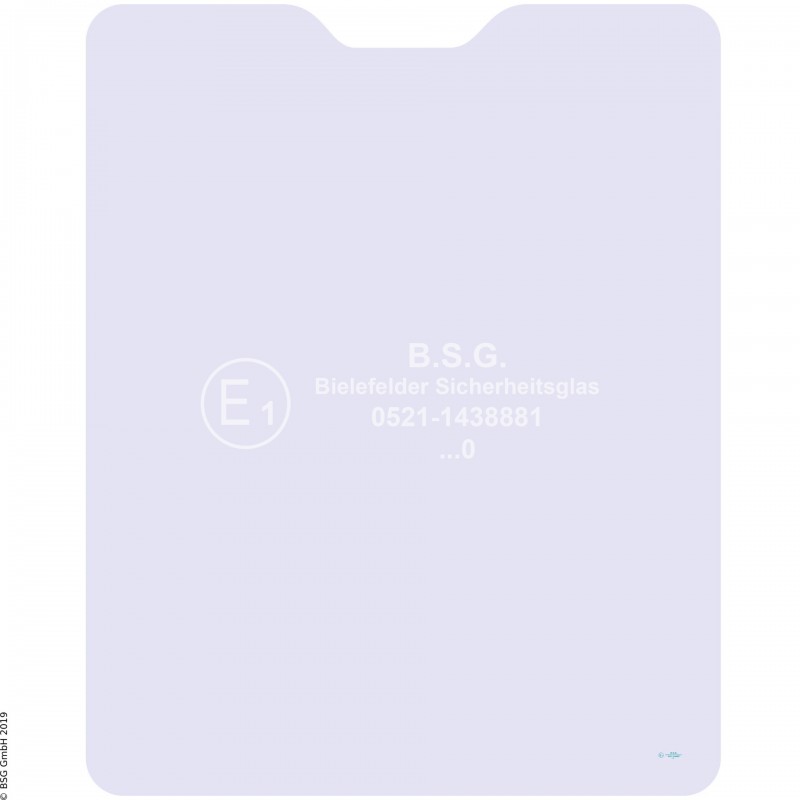 A00 - Frontscheibe Orenstein & Koppel (O&K) BaggerRH 4 - 12, MH 4 - 6 (Wischer oben) Frontscheibe oben