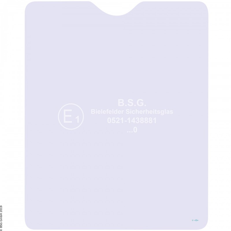 A00 - Frontscheibe Orenstein & Koppel (O&K) BaggerRH 4 - 12, MH 4 - 6 (Wischer oben) Frontscheibe oben