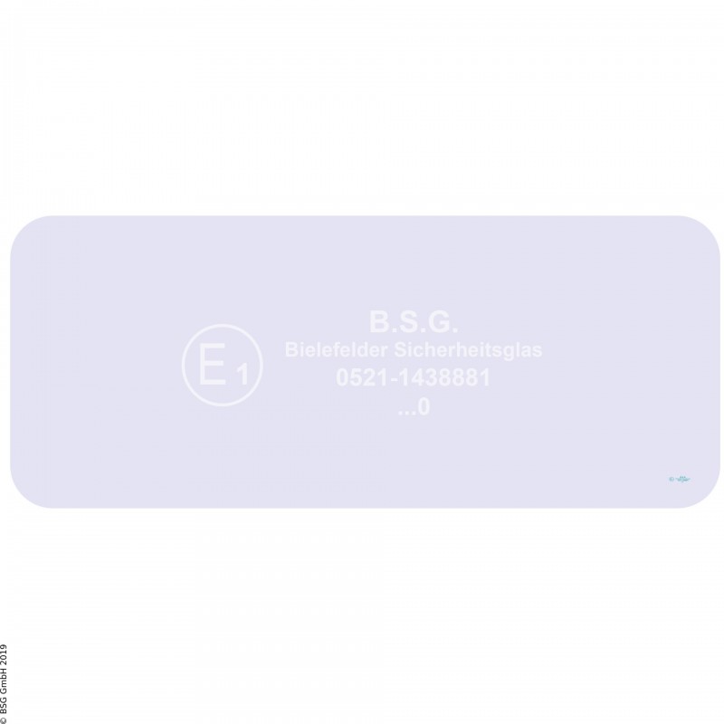 A00 - Frontscheibe Orenstein & Koppel (O&K) BaggerRH 4 - 12, MH 4 - 6 (Wischer oben) Frontscheibe unten