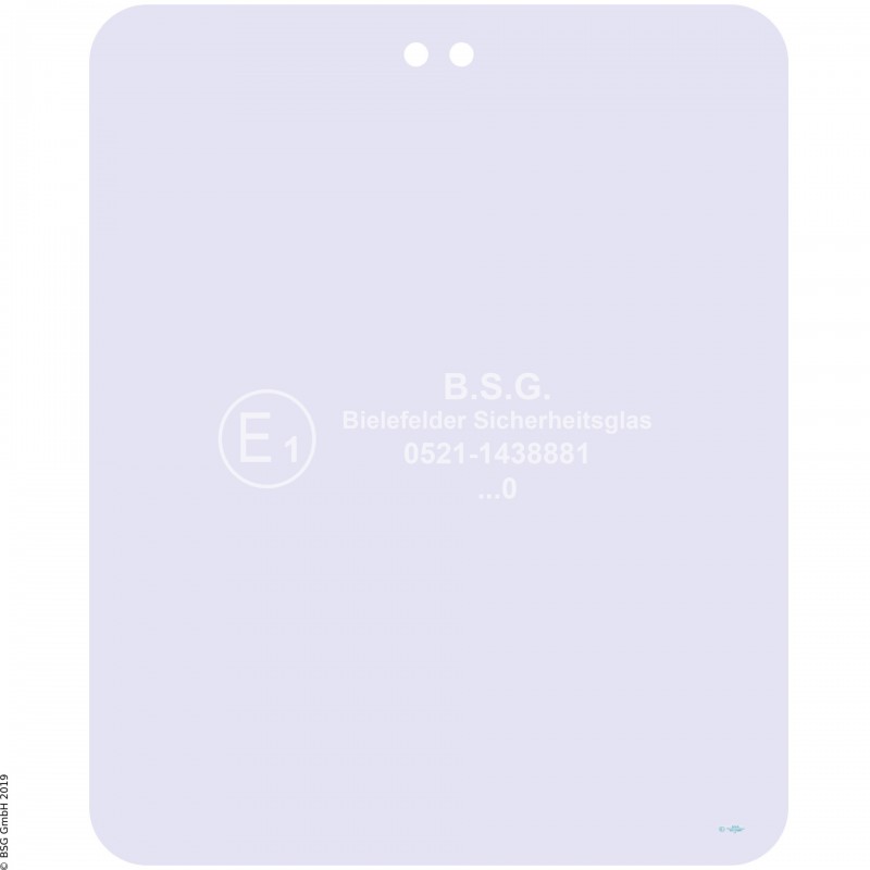 A00 - Frontscheibe Orenstein & Koppel (O&K) BaggerRH 4 - 12, MH 4 - 6 (Wischer oben) Frontscheibe oben