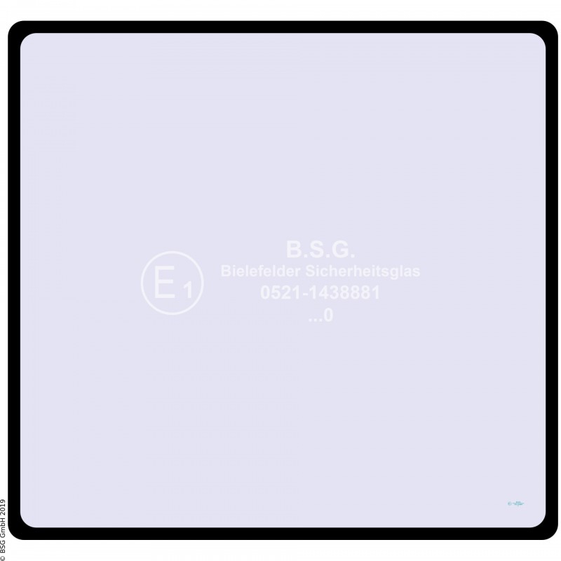 B00 - Heckscheibe Neuson Bagger3800 RDV/WD Heckscheibe