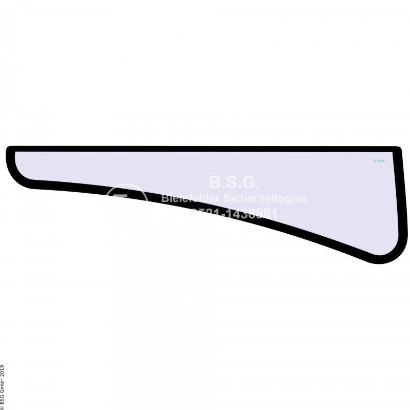 R00 - Seitenscheibe rechts PelJob BaggerEB150, EB200, EB250, EB300 Seitenscheibe unten rechts