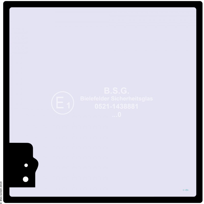 A00 - Frontscheibe Volvo Mini- und Kompaktbagger bis ca. 8to.EC15B, EC20B, EC25B, EC30B Frontscheibe oben