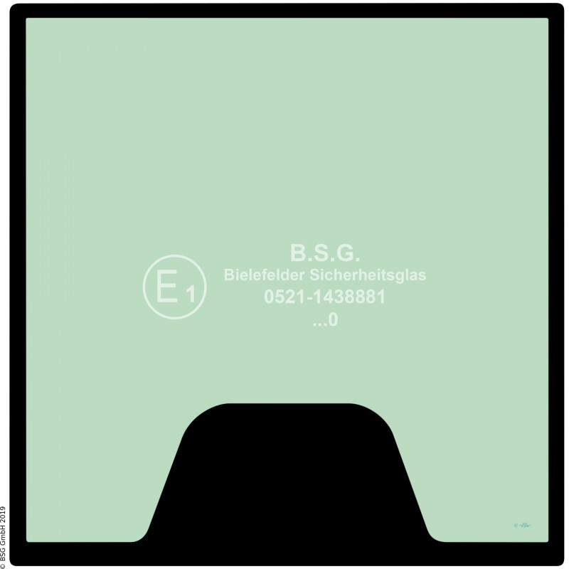 A00 - Frontscheibe Kubota Radlader (auch Kettenlader)R065, R082, R085 Frontscheibe