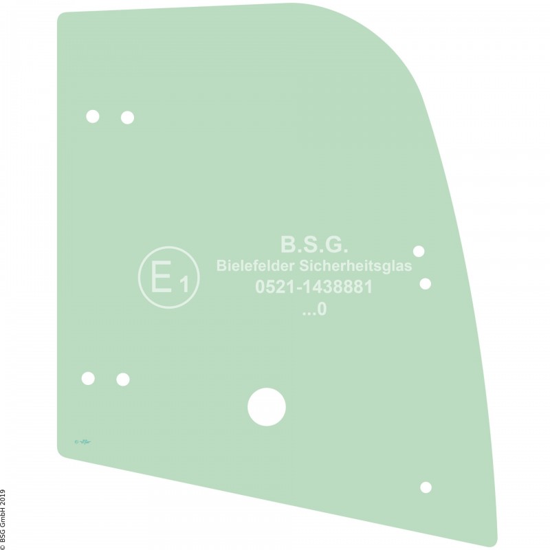 R00 - Seitenscheibe rechts Kubota Radlader (auch Kettenlader)R065, R082, R085 Ausstellscheibe rechts