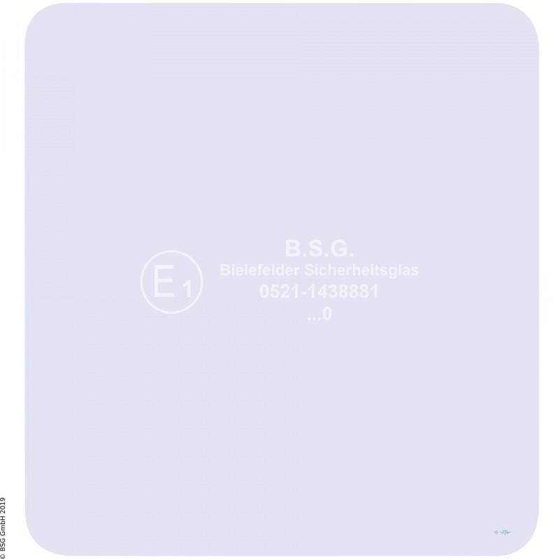 B00 - Heckscheibe Kubota BaggerU 35-3, 45-3, 50-3 (α) Heckscheibe