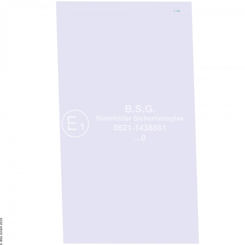 R00 - Seitenscheibe rechts Kubota BaggerU 35-3, 45-3, 50-3 (α) Rechte hintere Seitenscheibe