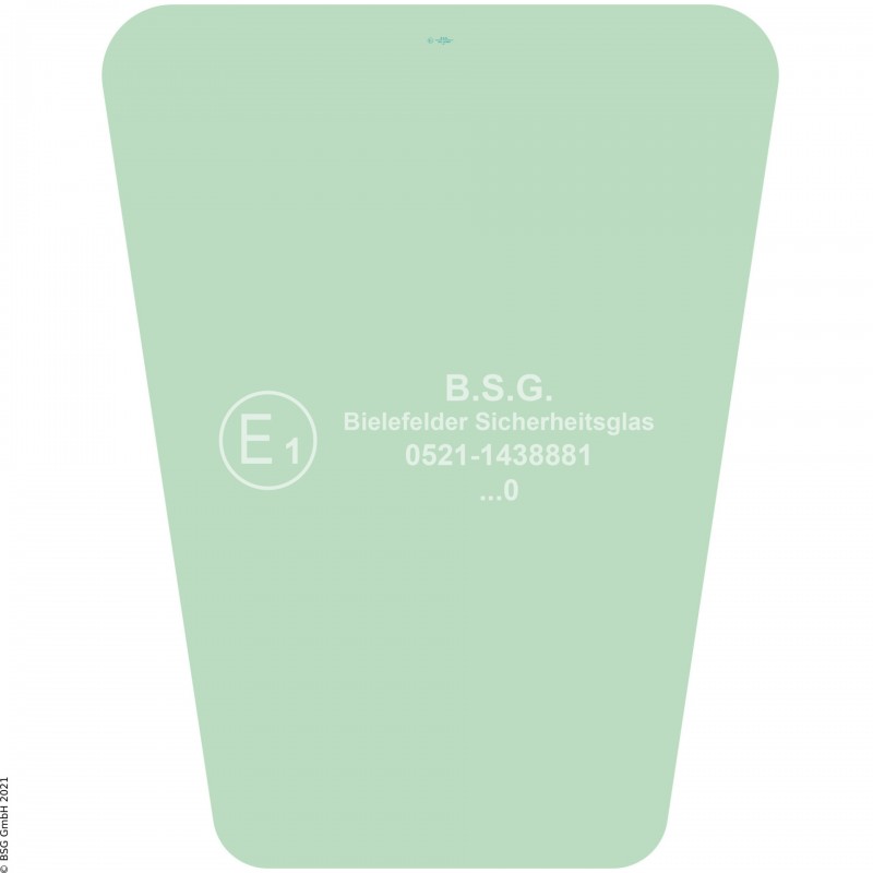 A00 - Frontscheibe Komatsu Radlader (auch Kettenlader)WA 100-1 bis 500-1 (Ottoson Kabine) Frontscheibe mitte (Baumuster 525)